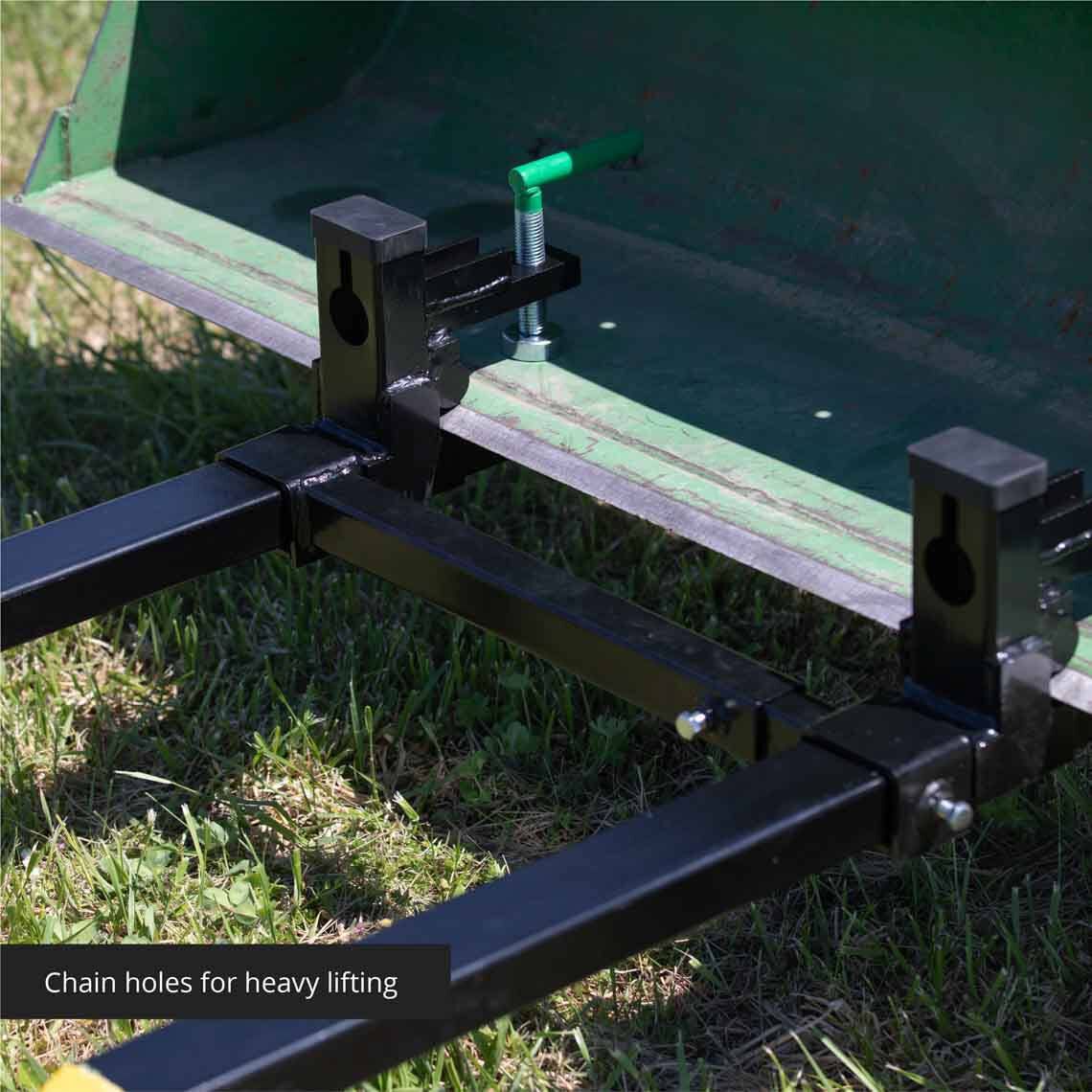 43" Light-Duty Clamp-On Pallet Forks | With Stabilizer Bar