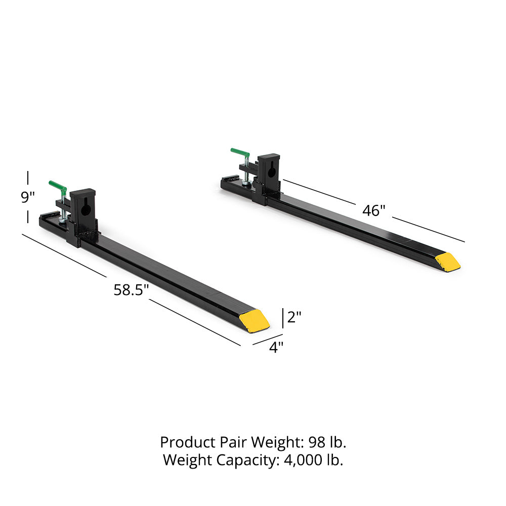 Medium-Duty Clamp-On Pallet Forks | No Stabilizer Bar - view 20