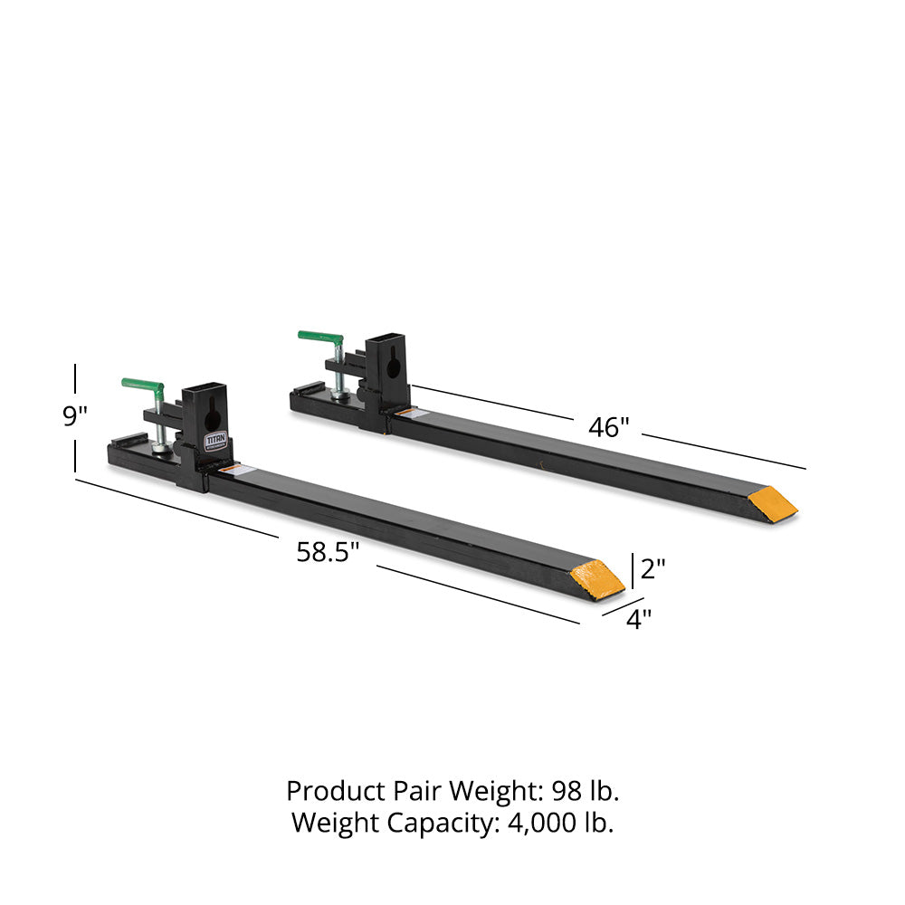 Medium-Duty Clamp-On Pallet Forks | No Stabilizer Bar - view 24