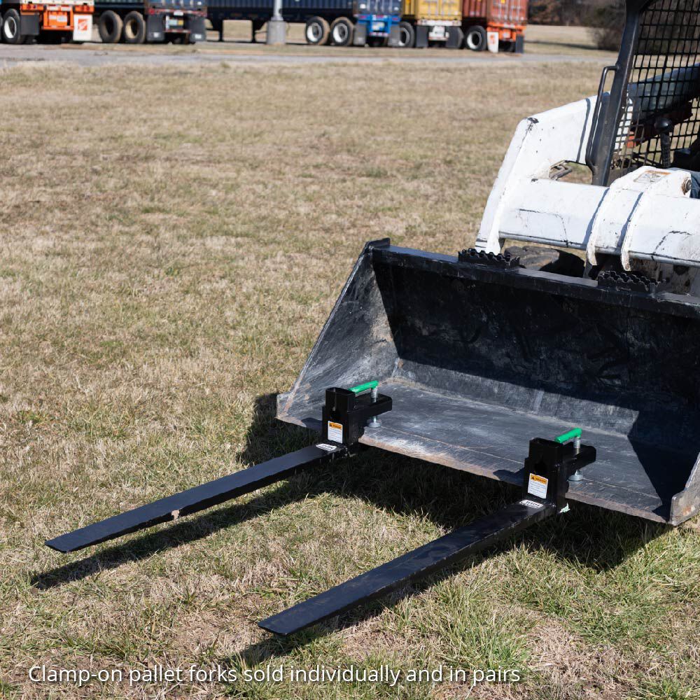 SCRATCH AND DENT - Single 47" Forged Clamp on Pallet Fork 6,000 lb Capacity Tractor Bucket - FINAL SALE