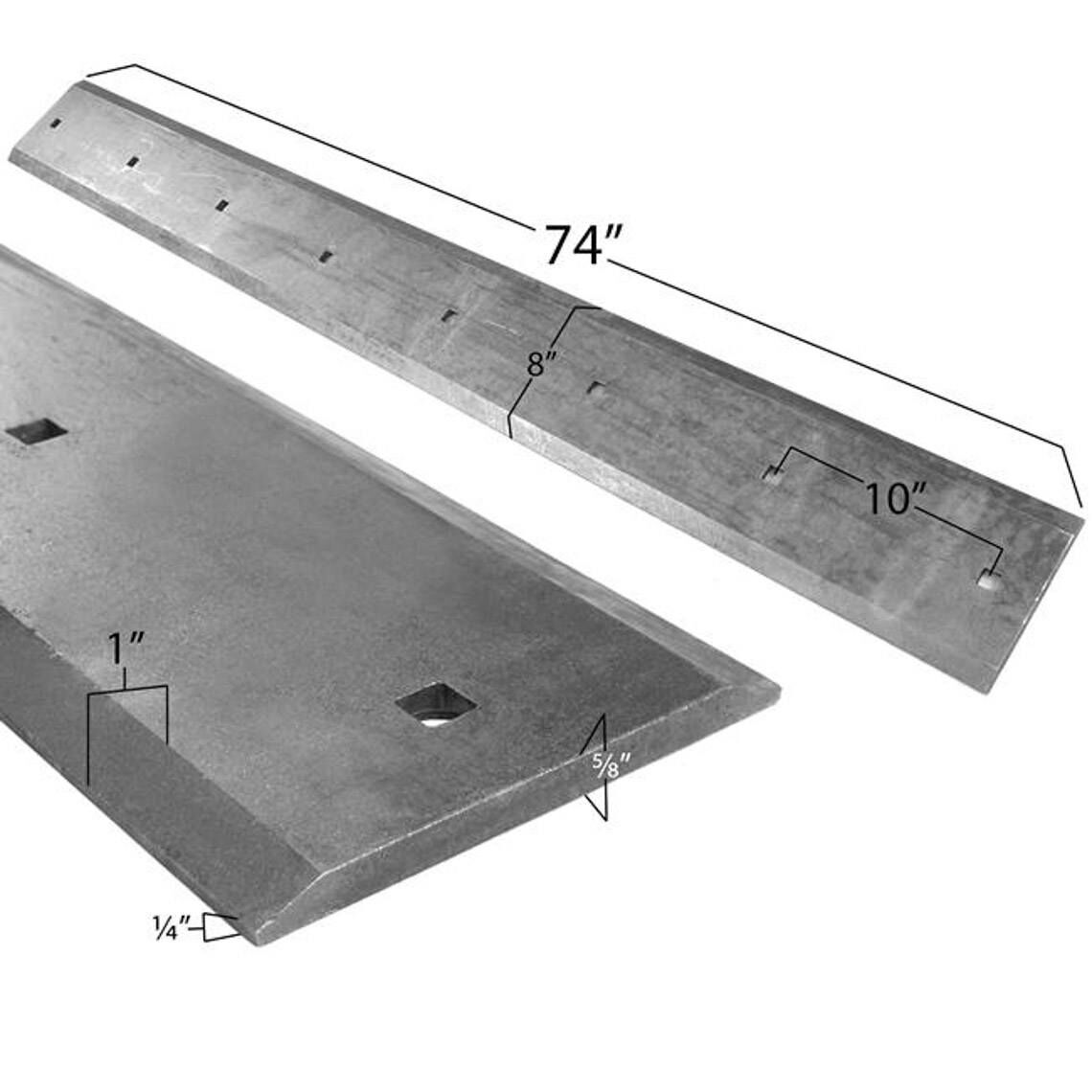 SCRATCH AND DENT - 74" Double Carbon Steel Hardened Cutting Edge For Bucket 1055 5/8" - FINAL SALE - view 4