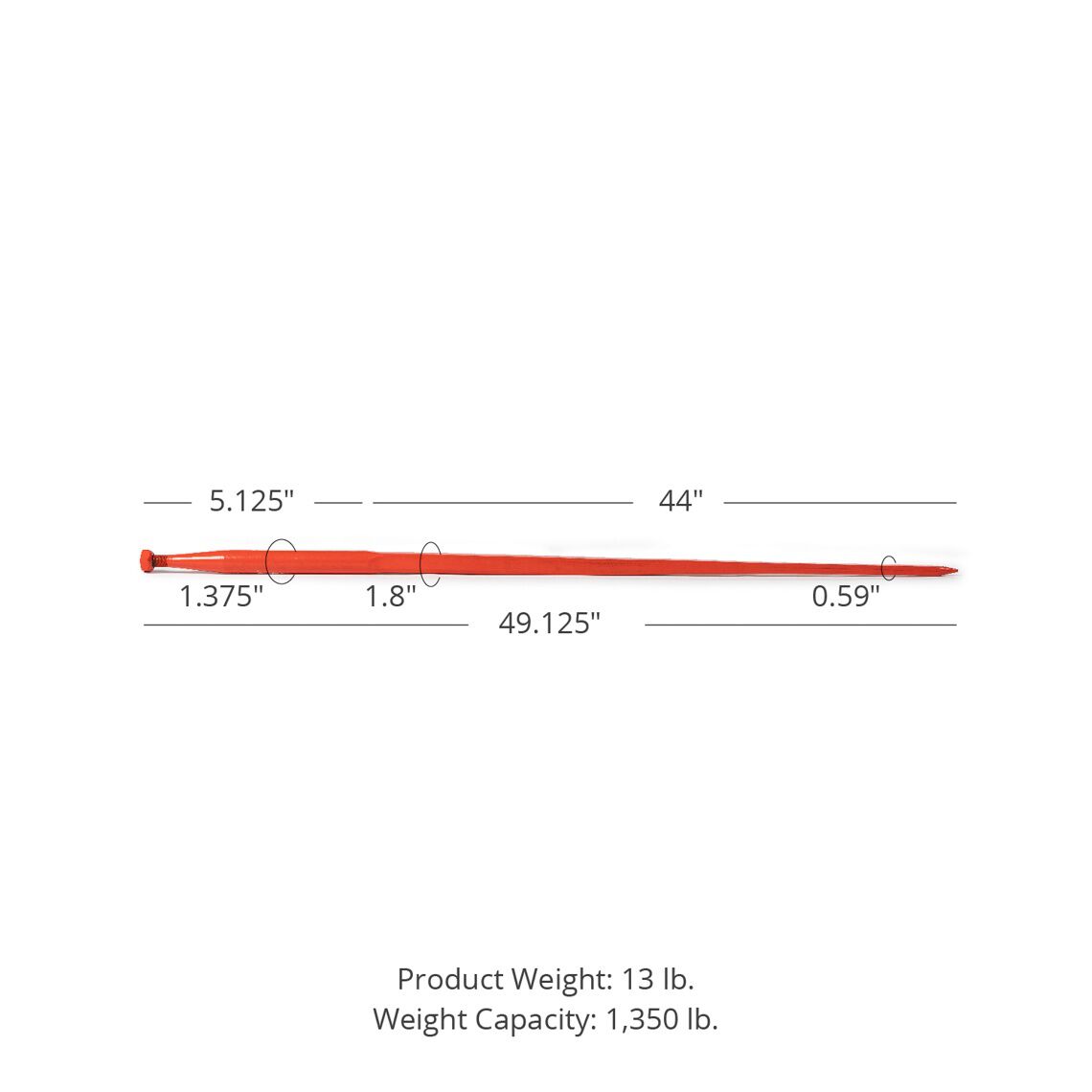 Conus 1 Hay Bale Spears | 49" - view 50