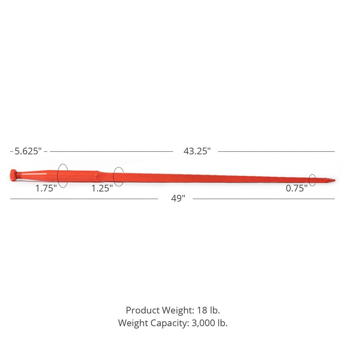 Conus 2 Hay Bale Spears | 49" - view 10