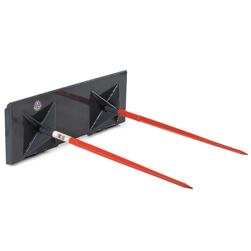 USA Made Dual Prong Hay Spear Frame Attachment | Frame + 39" Spears
