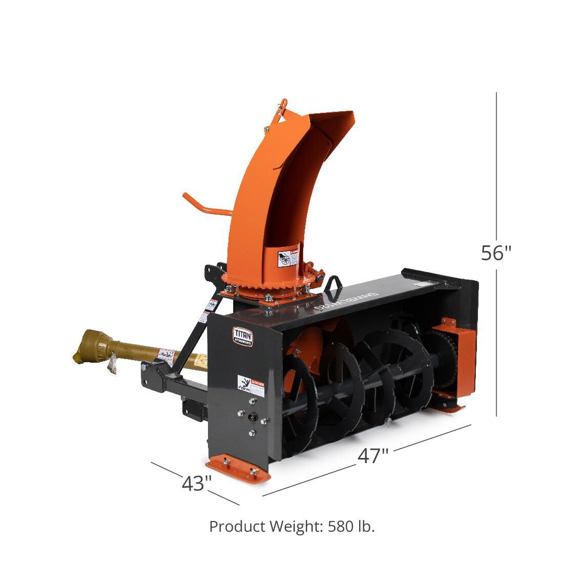 Snow Blower, Category 1, 3 Point PTO Driven | 47"