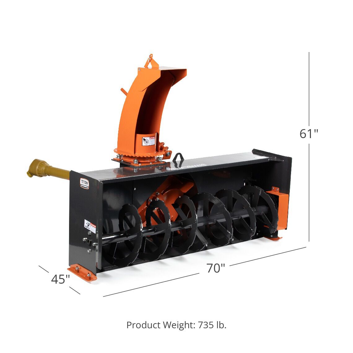 Snow Blower, Category 1, 3 Point PTO Driven | 70"