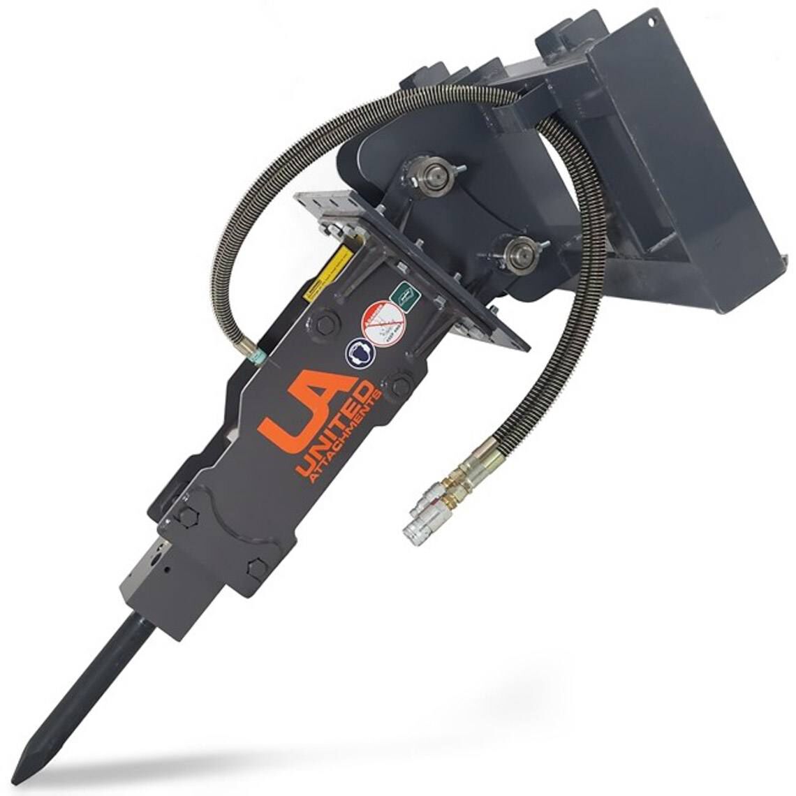 UA-750 Hydraulic Breaker w/  Skid Steer & Excavator Combo Mount Plate