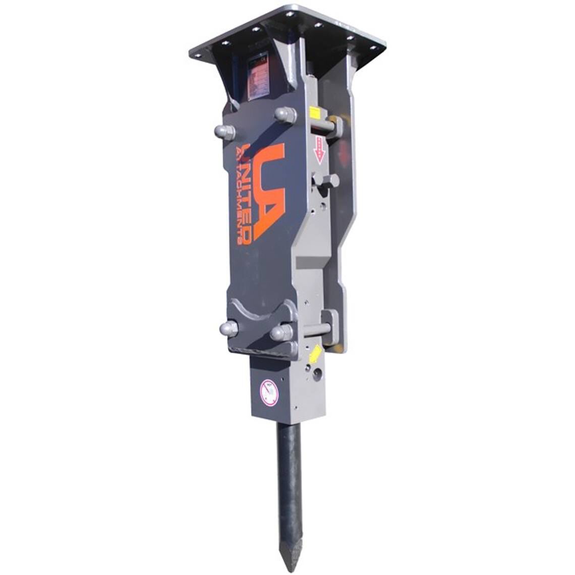 UA-750 Hydraulic Breaker w/  Skid Steer & Excavator Combo Mount Plate - view 3