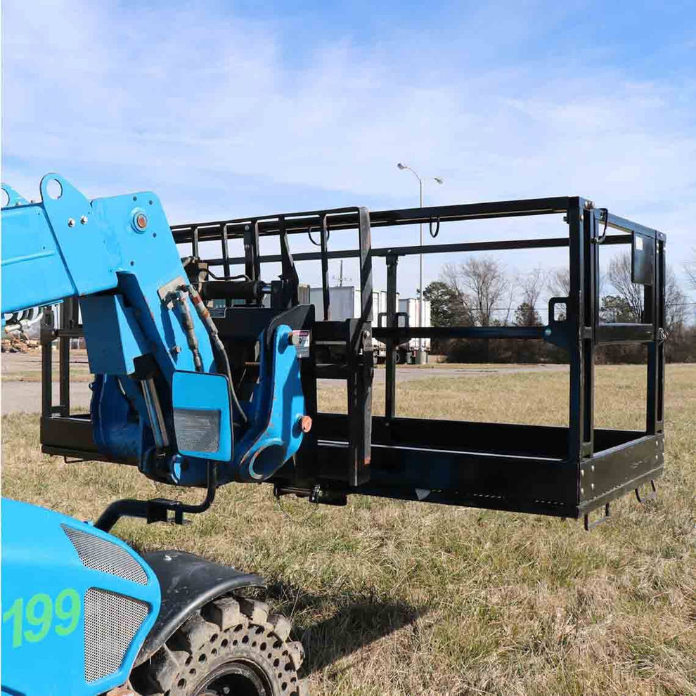Used Telehandler Work Platform Scratch and Dent - 4'x8' Telehandler Work Platform Man Basket - FINAL ...