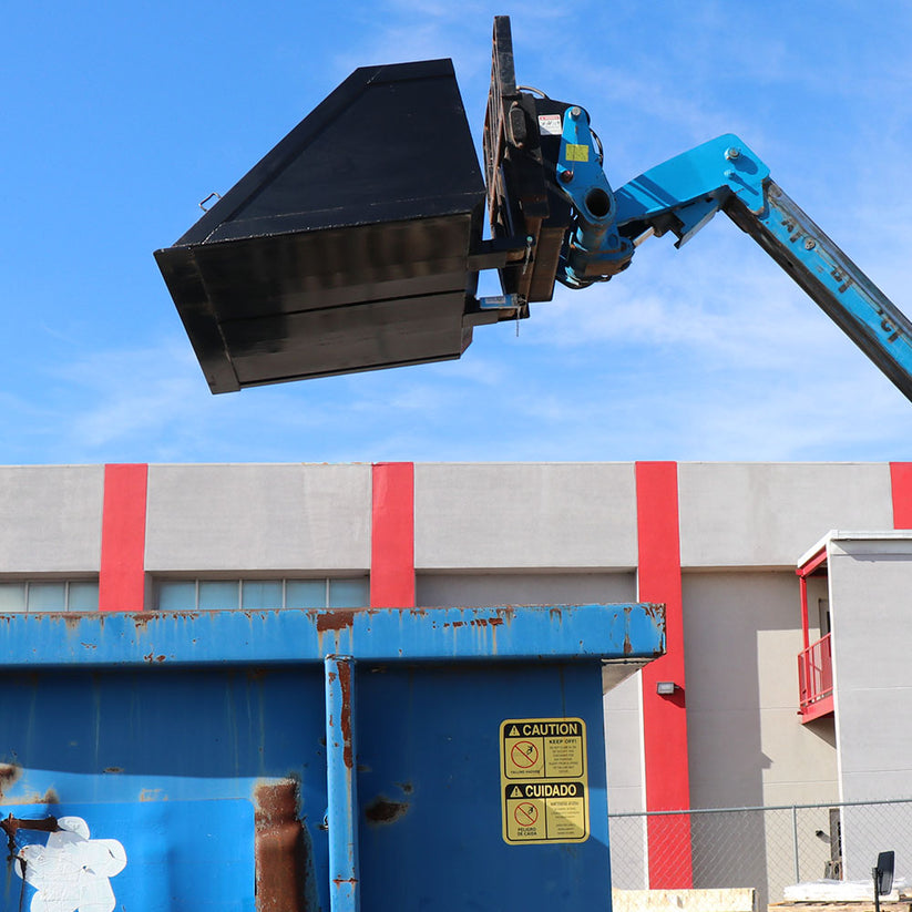 Telehandler Chip Bucket Fork Mounted Telehandler Bucket | Titan Attachments