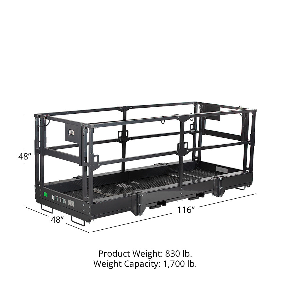 Telehandler Work Platform Man Basket | 4' x 9' 8" - view 29