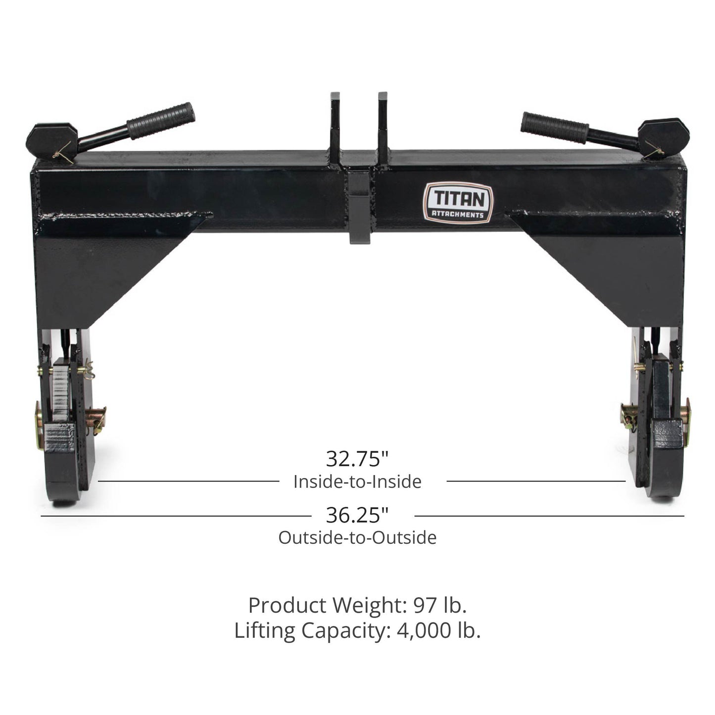 Titan Category 2, 3 Point Quick Hitch | Black - view 9