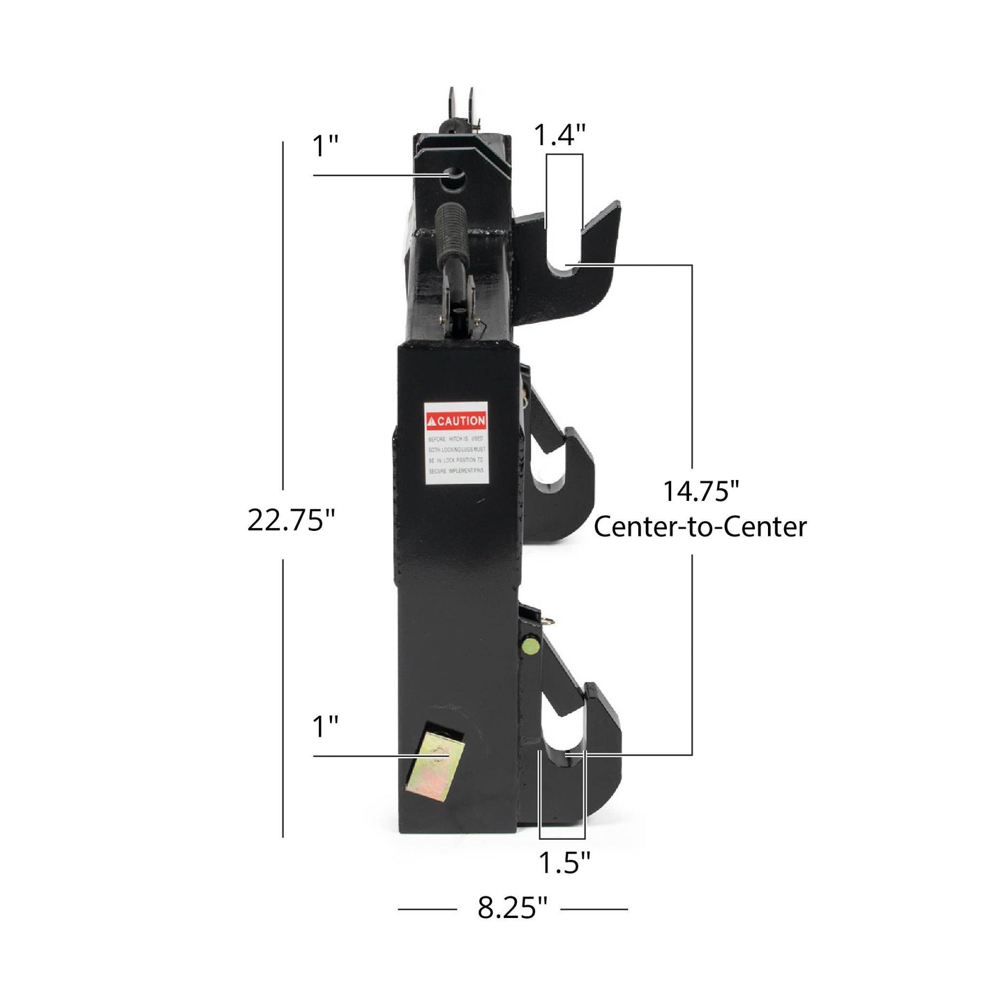 Titan Category 2, 3 Point Quick Hitch | Black - view 8