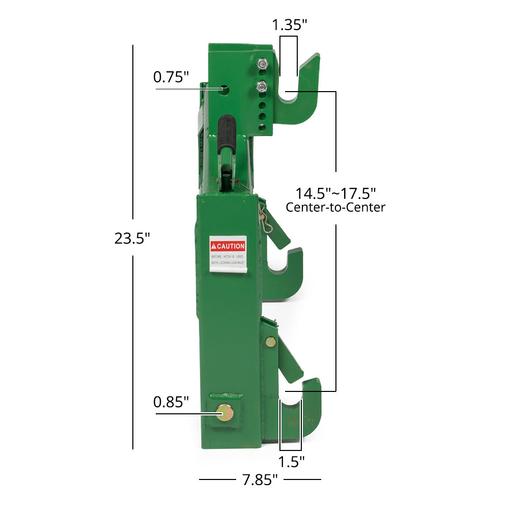 Titan Category 1, 3 Point Quick Hitch | Green