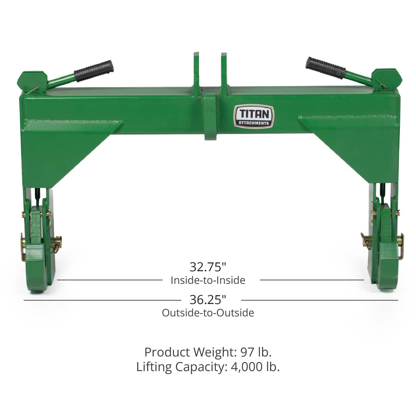 SCRATCH AND DENT - Titan Category 2, 3 Point Green Quick Hitch - FINAL SALE - view 9