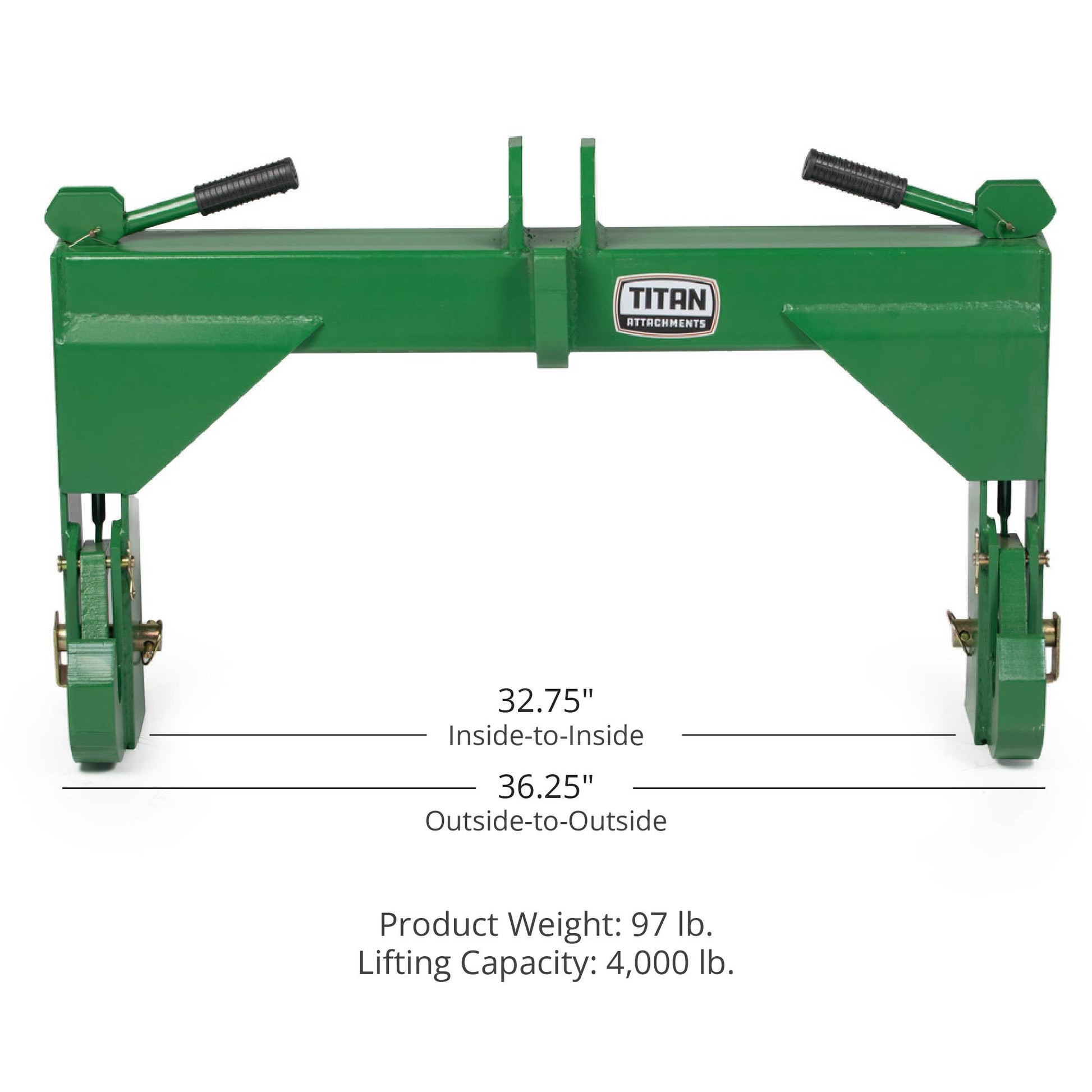 Titan Category 2, 3 Point Quick Hitch | Green