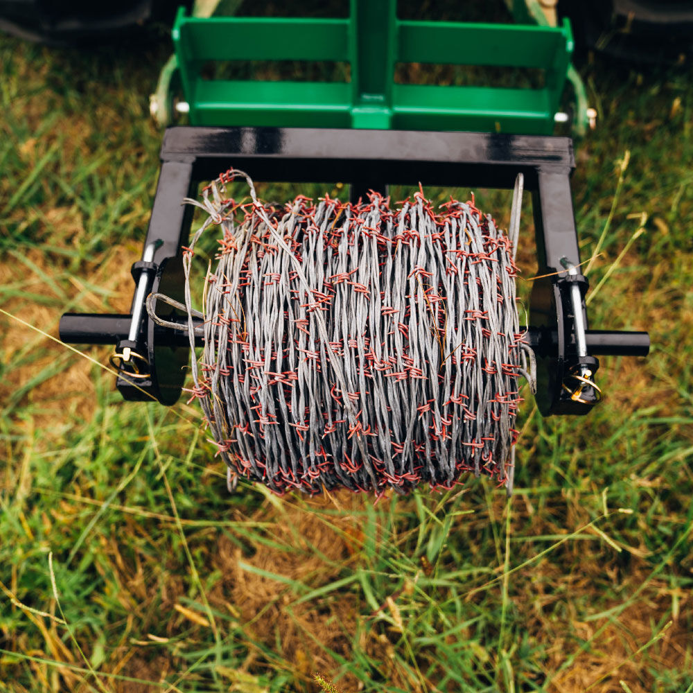 Barbed Wire Unroller Bolt On ATV Adaptor or 2 Receiver Hitch Compatible Landscaping and Fencing Tool Titan Attachments