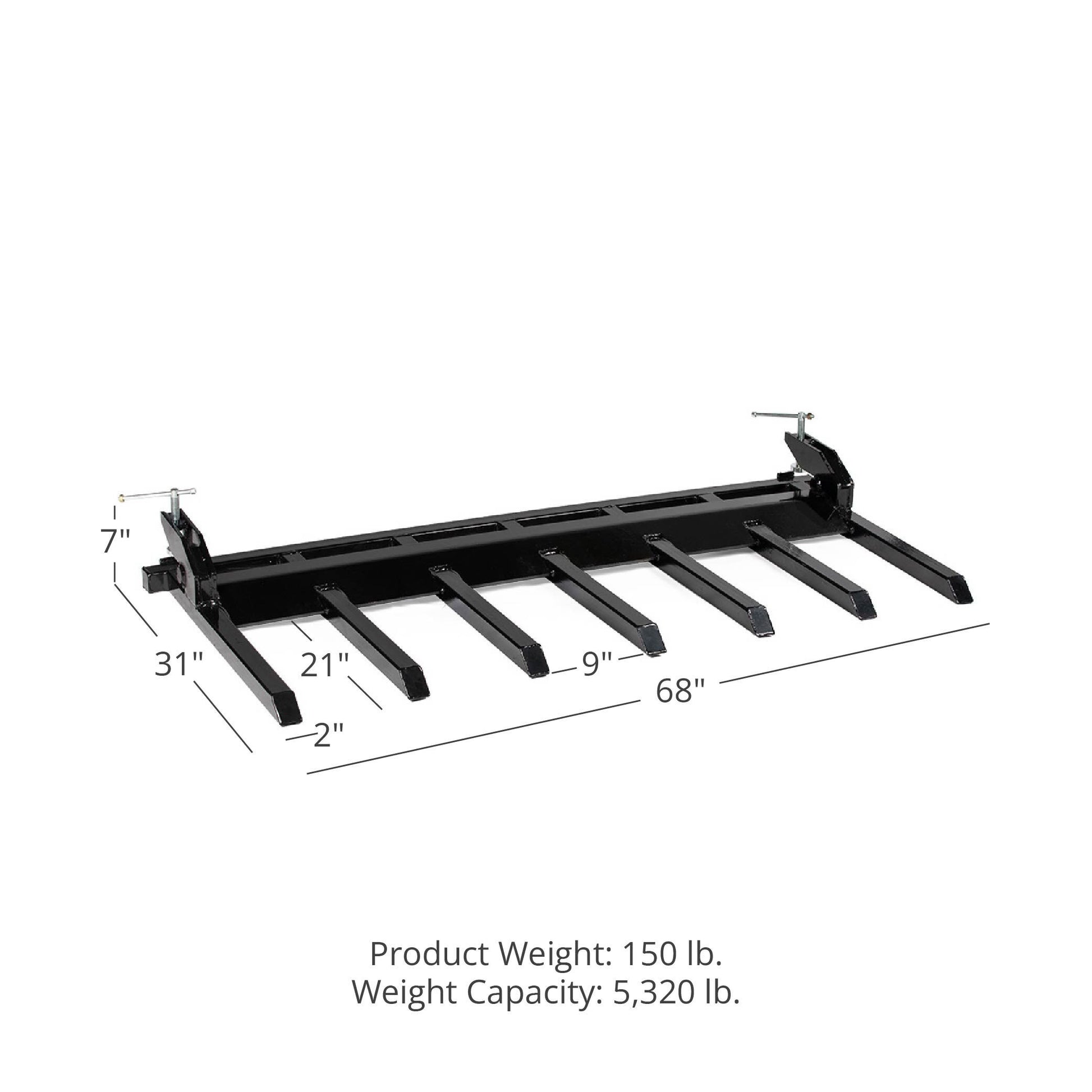 SCRATCH AND DENT - 72" Clamp-On Debris Forks v2 - FINAL SALE