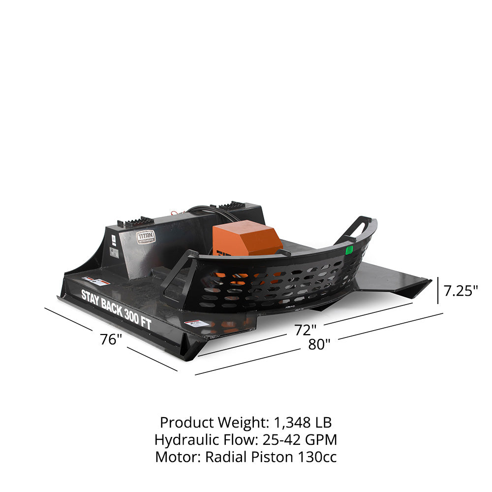 Pro Series Skid Steer Radial Piston Brush Cutter | 72"