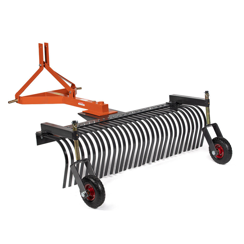 3 Point Landscape Rakes, Optional Bolt-On Wheels - Rake Length: 5' - Optional Bolt-On Wheels: Yes | 5' / Yes - view 14