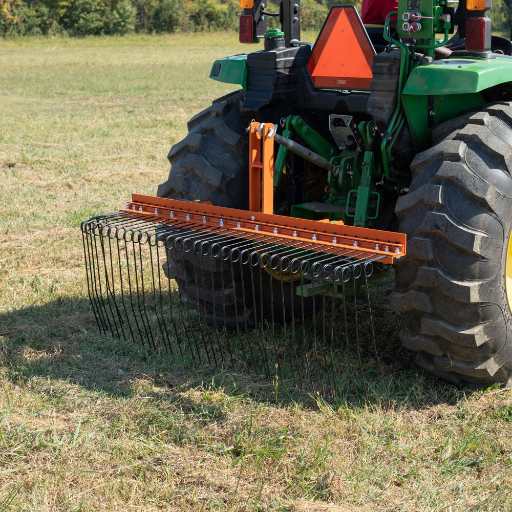 SCRATCH AND DENT - Pine Straw Needle Rake 5 ft for Cat 1, 3 Point - FINAL SALE - view 3