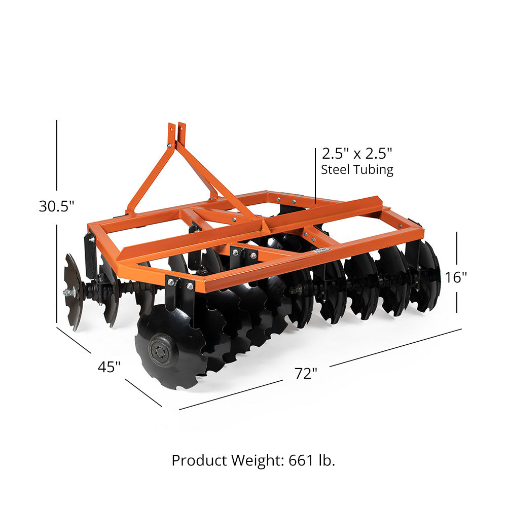 3 Point Notched Disc Harrow | 6' - view 30