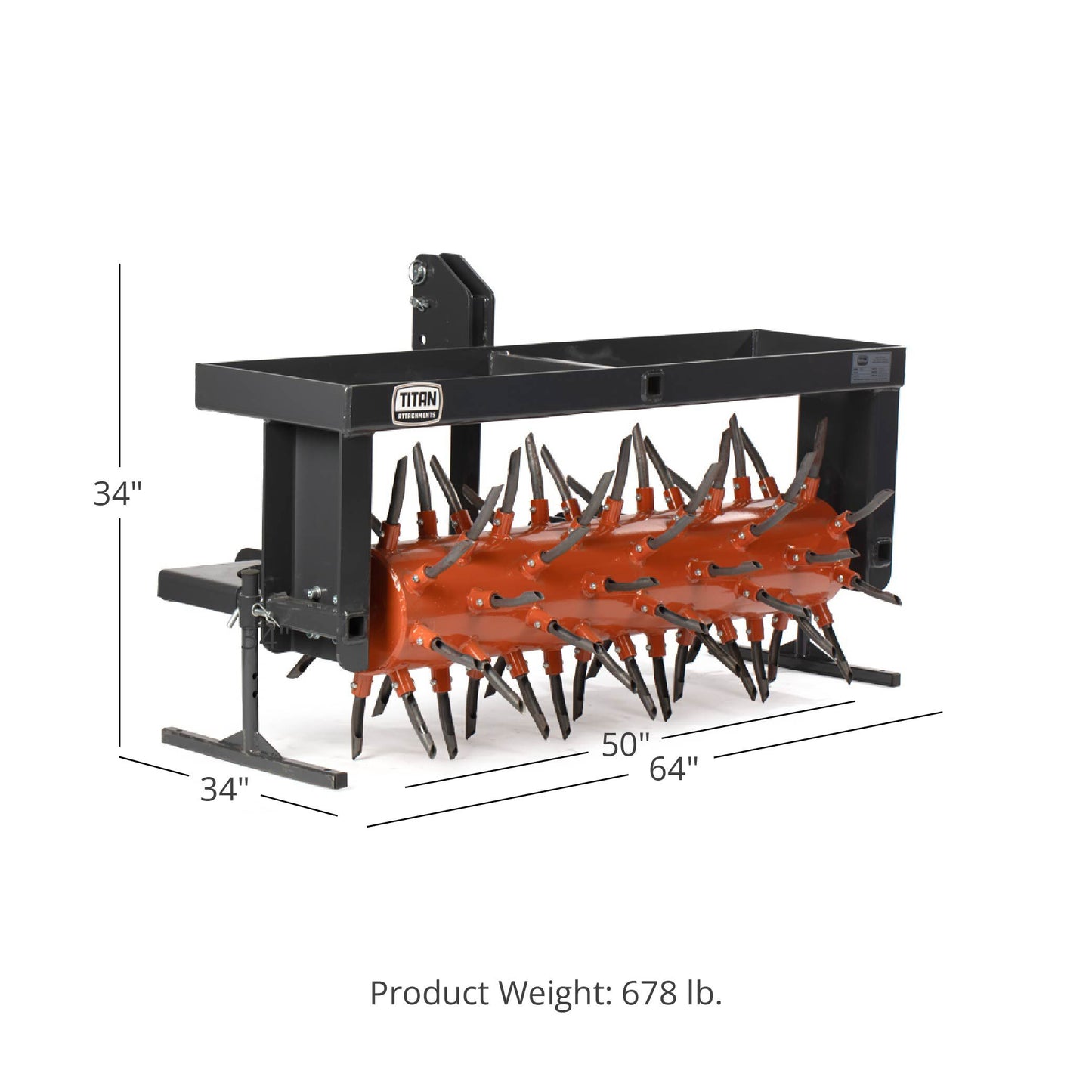 SCRATCH AND DENT - 50” 3-Point Drum Plug Aerator With 68 Coring Plugs | Cat 1 & 2 - FINAL SALE - view 2