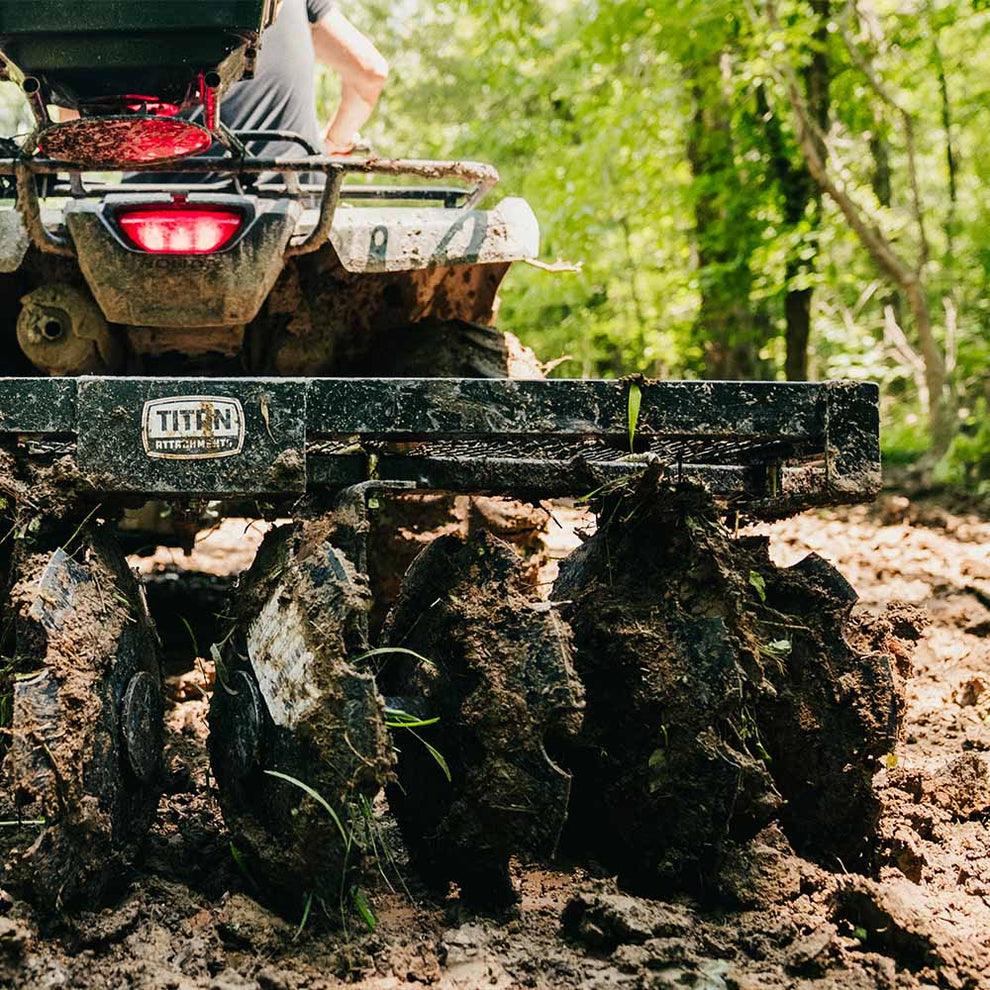 4 FT ATV Notched Disc Harrow | Titan Attachments