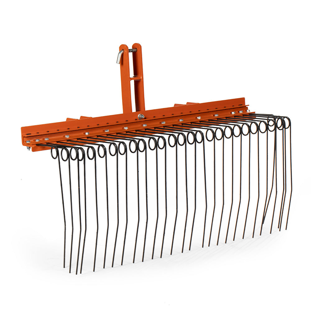Three Point Rake 97045 3 Point Pine Straw Needle Rake - Fits Category 1 Tractors - Coil Spring ...