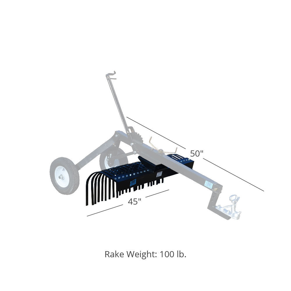 Landscape Rake Add On For Transformer Tow Frame | 4'