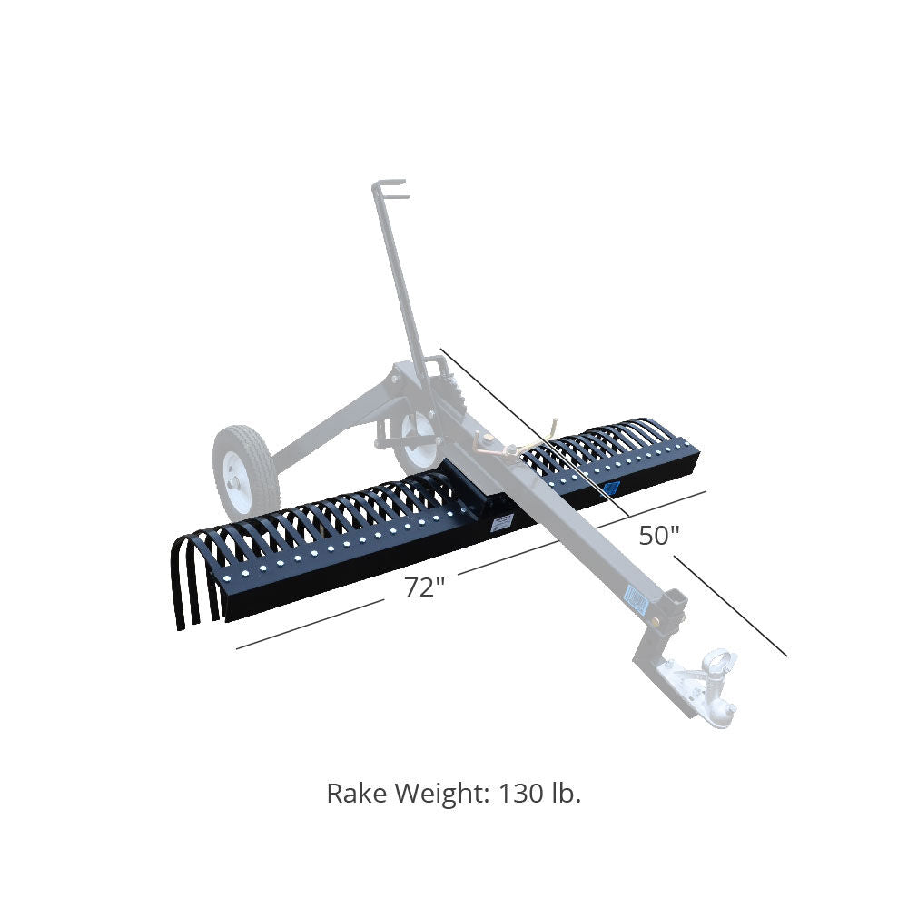 Scratch and Dent, 6 FT Landscape Rake Add On For Transformer Tow Frame - Thumbnail 2