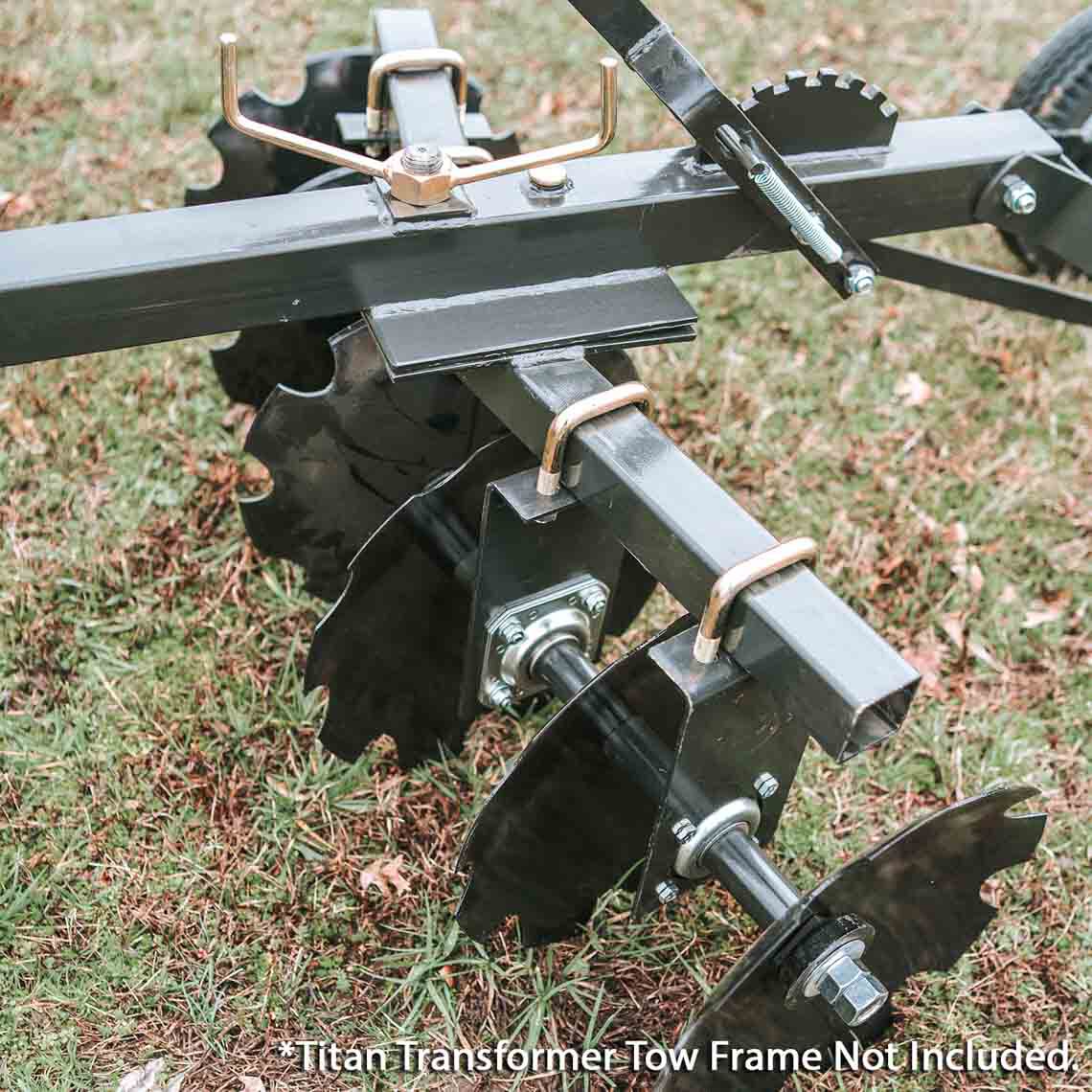 Notched Disk 4 ft Notched Disc Harrow - ATV & UTV Tow Behind Disc Harrow Cultivator ...