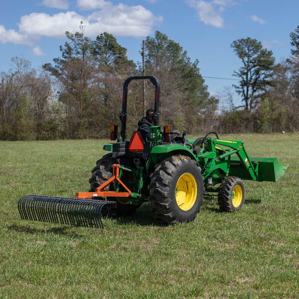 3 Point Landscape Rakes, Optional Bolt-On Wheels - Rake Length: 5' - Optional Bolt-On Wheels: No | 5' / No