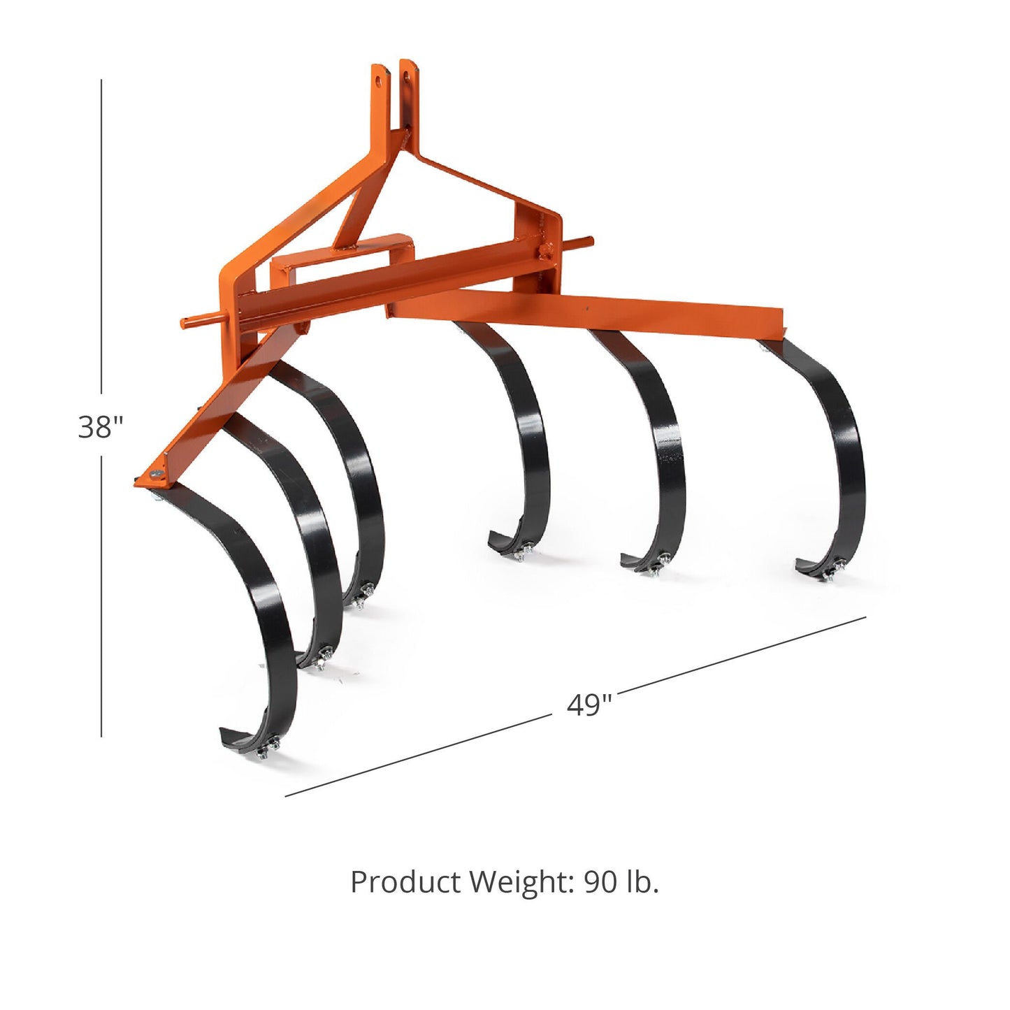 SCRATCH AND DENT - 3PT Cultivator w/ 6 Spring Steel Shanks | Quick Hitch Compatible - FINAL SALE - view 2