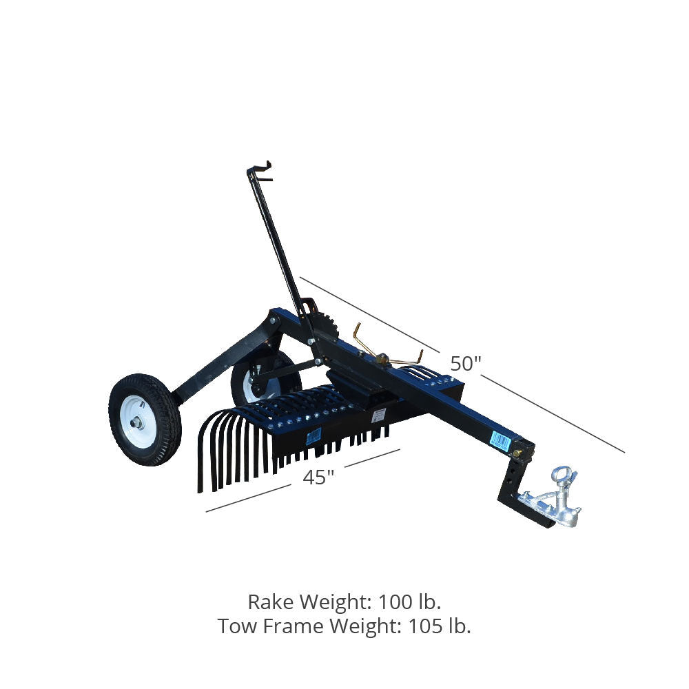 ATV Transformer Tow Frame With Landscape Rake | 4'