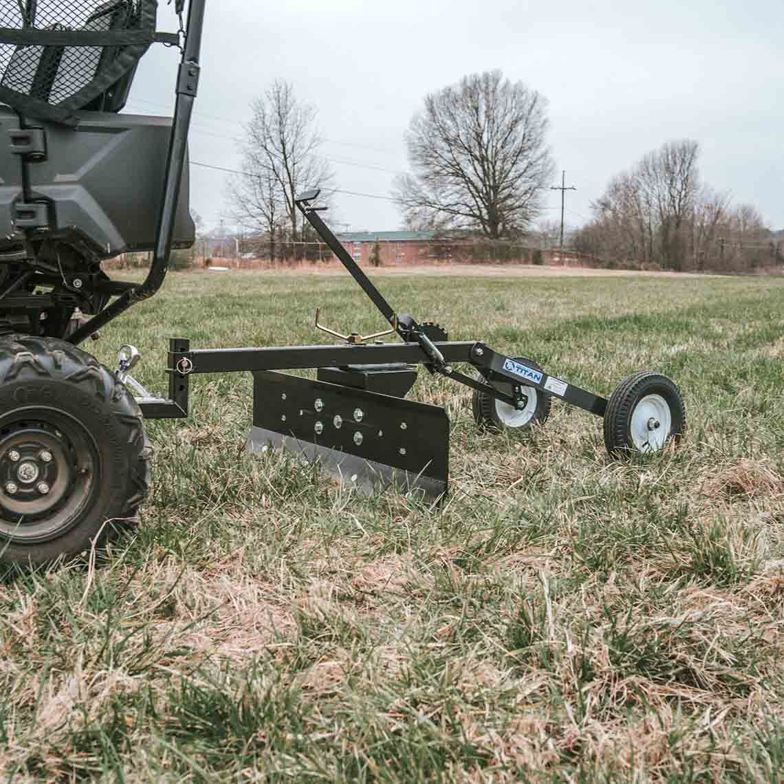 Scratch and Dent - 4 FT ATV & UTV Transformer Tow Frame With Grader Blade Attachment - Plow & Tiller Accessory - FINAL SALE