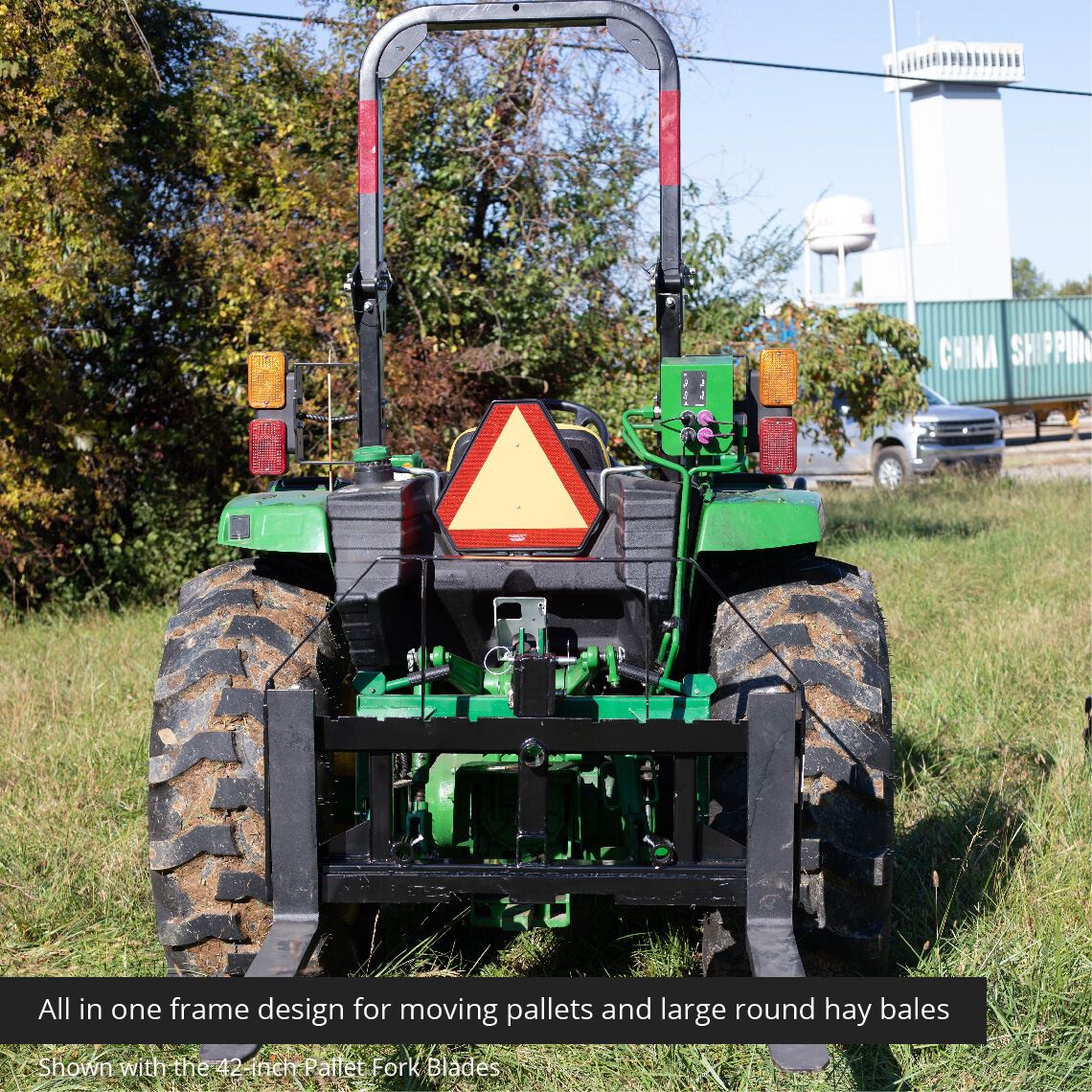 Standard Series 3 Point Pallet Fork Frame Attachment, Fits Cat I & II Tractors | 36" - view 7