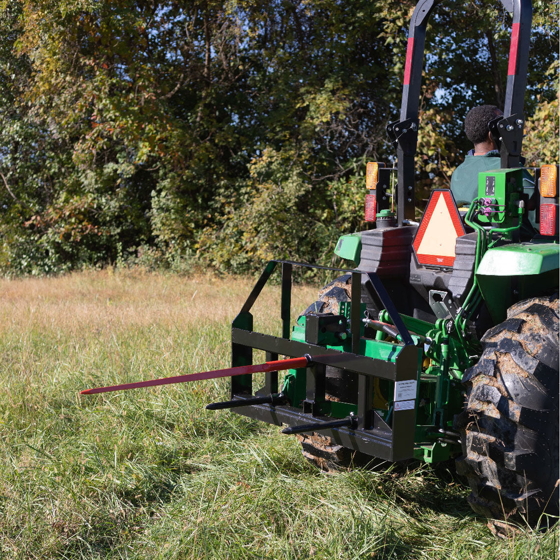 Standard Series 3 Point Hay Frame Attachment Fits Cat I & II Tractors - Hay Bale Spear Length: 32" Main Spear + 17.5" Stabilizers | 32" Main Spear + 17.5" Stabilizers - view 3