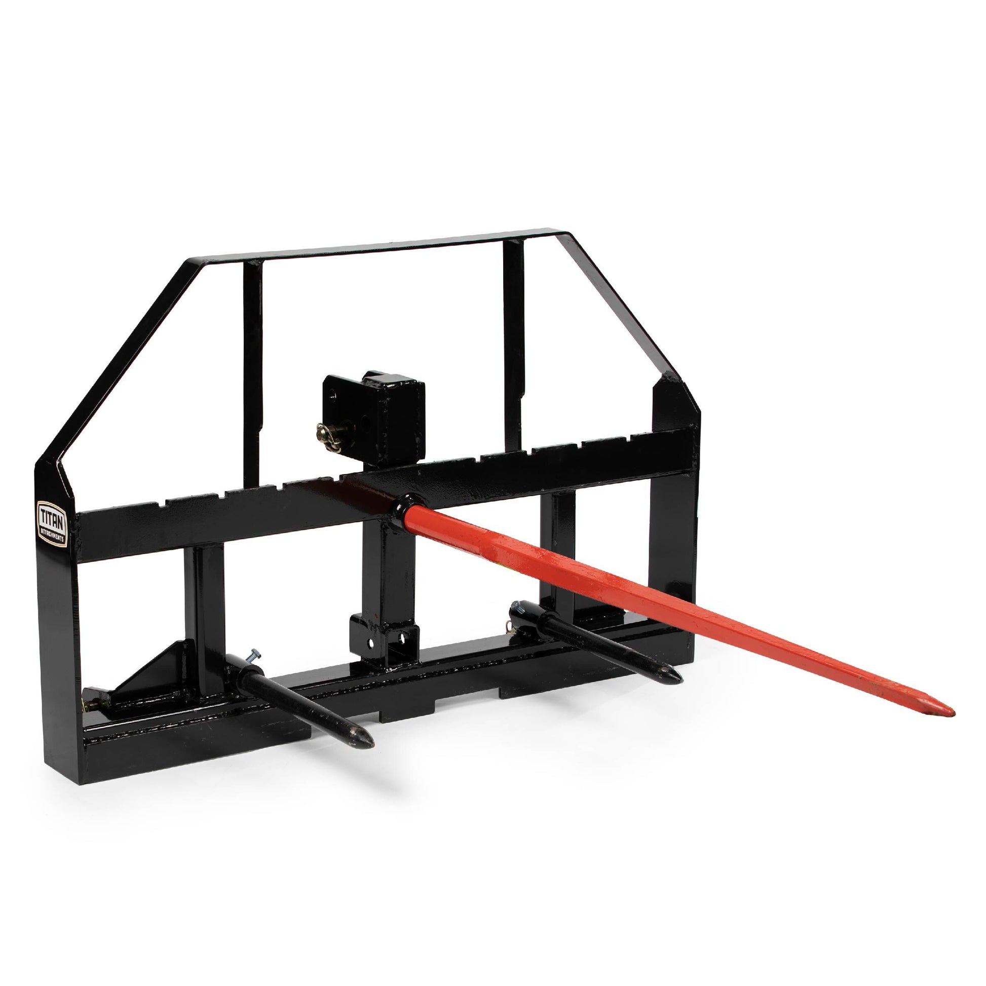 Standard Series 3 Point Hay Frame Attachment Fits Cat I & II Tractors - Hay Bale Spear Length: 43" Main Spear + 17.5" Stabilizers | 43" Main Spear + 17.5" Stabilizers