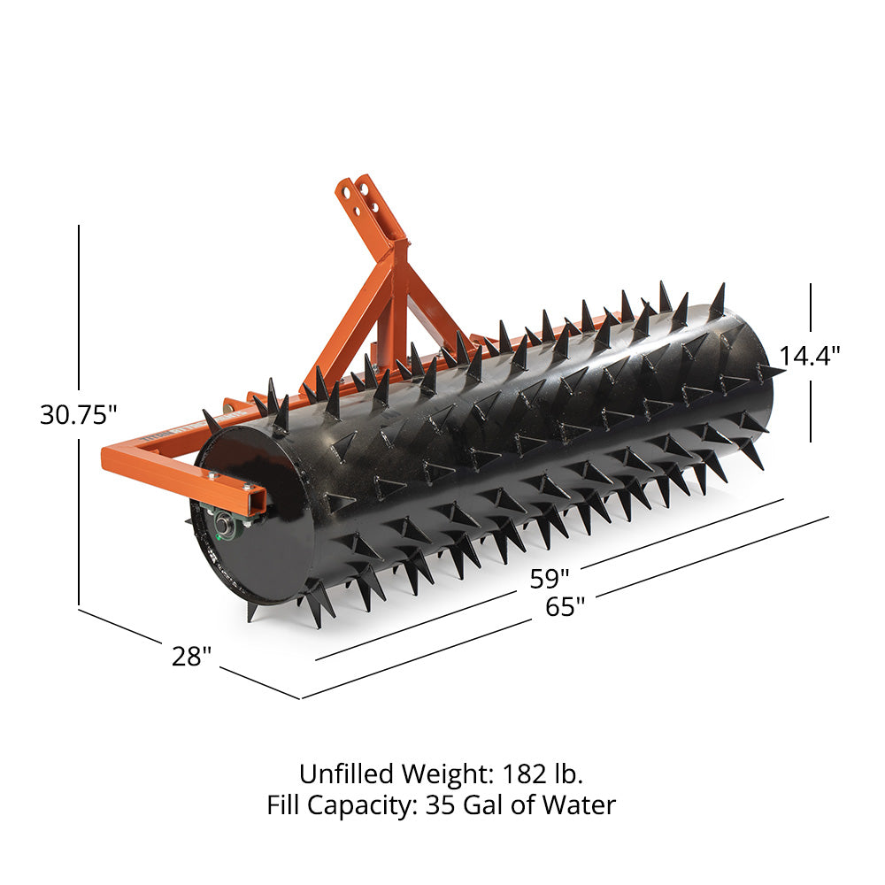 3 Point Drum Spike Aerators Fit Cat 1 and 2 Tractors | 5' - view 12