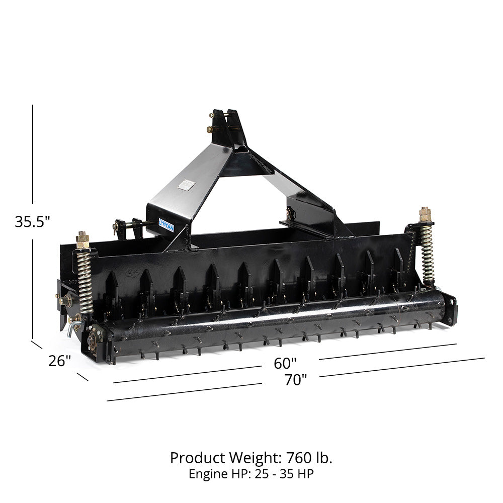 3 Point Soil Pulverizer Fits Category 1 and 2 Tractors | 60" - view 9