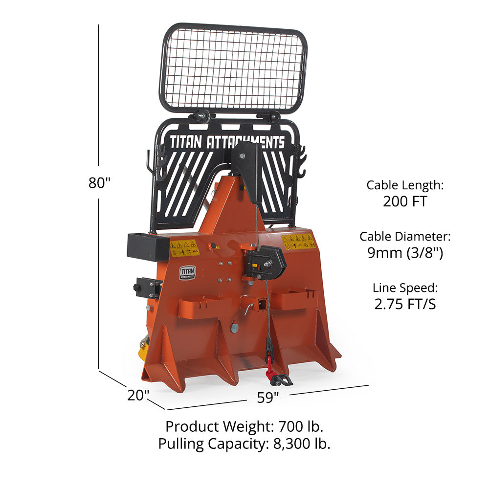 Standard Series 3 Point Manual Skidding Winch