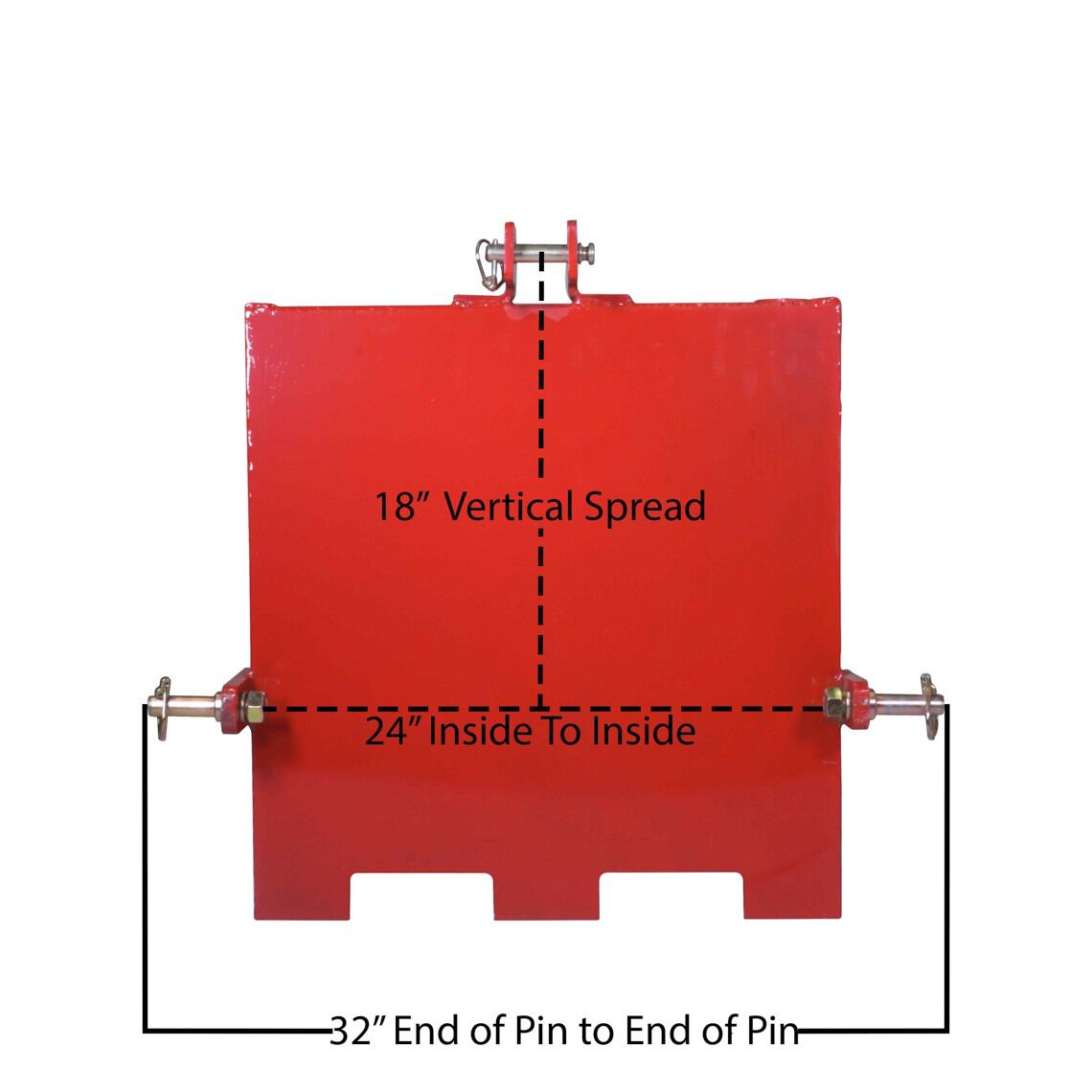 SCRATCH AND DENT - Ballast Box 3 Point Category 1 Tractor Attachment - FINAL SALE