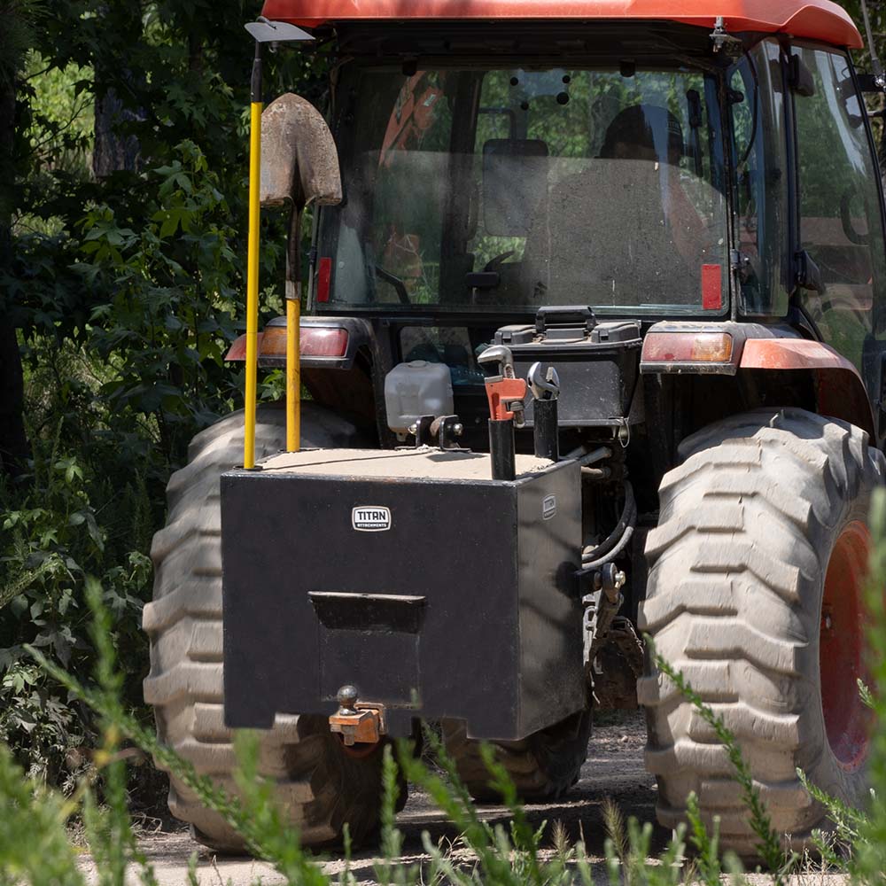 3 Point Black Ballast Box Fits Category 2 Tractors | Titan Attachments