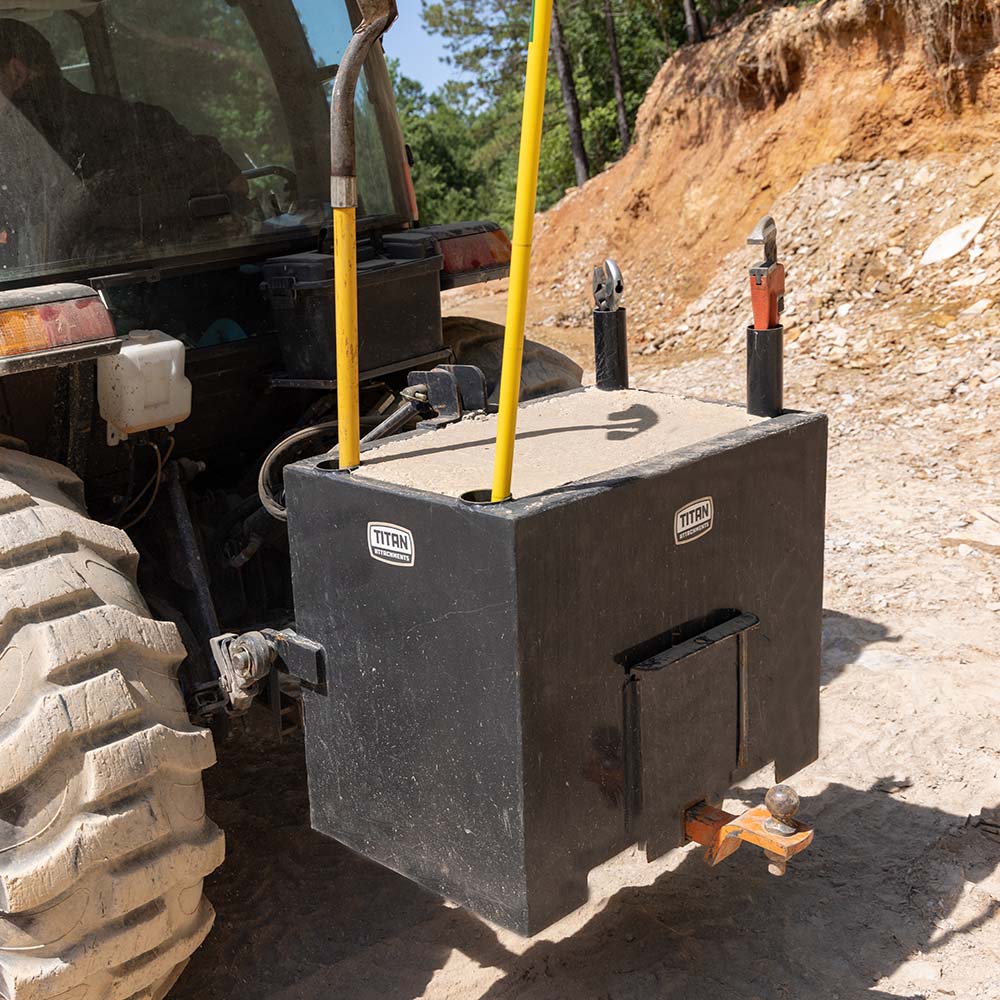 3 Point Black Ballast Box Fits Category 2 Tractors | Titan Attachments