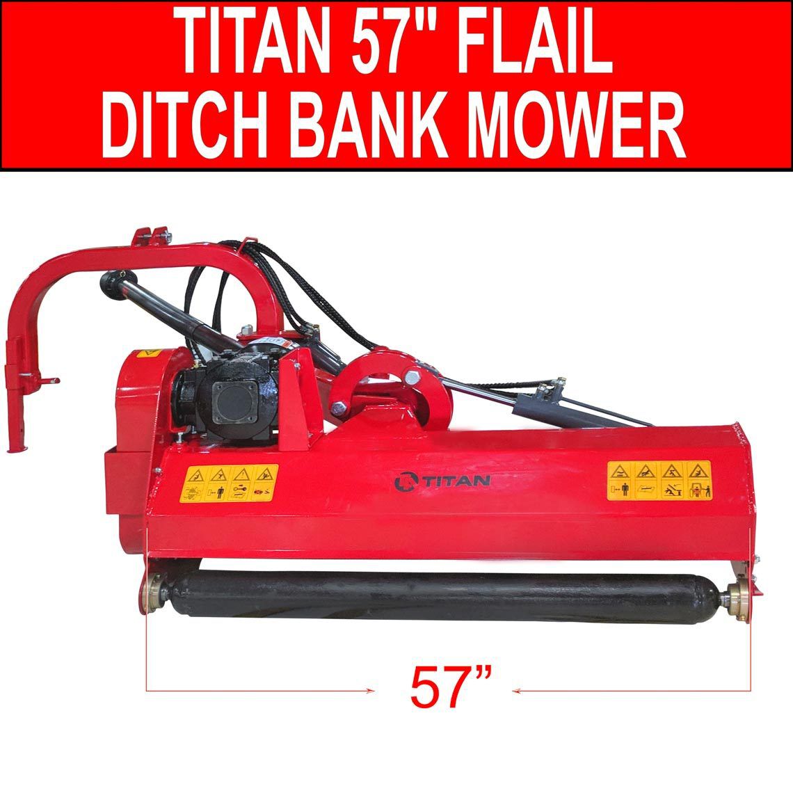 SCRATCH AND DENT - 57" 3-Point Offset Flail Ditch Bank Mower - FINAL SALE