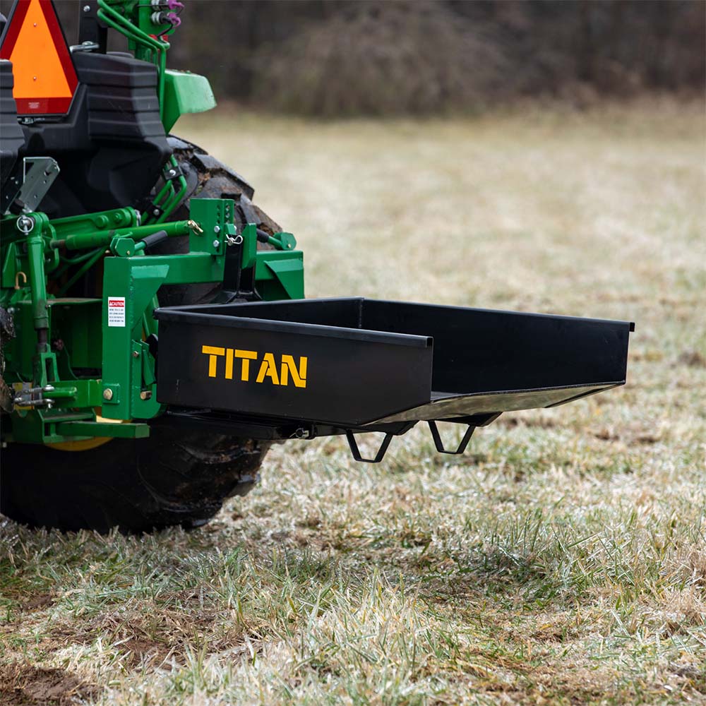 3 Point 10 Cu. FT Quick Hitch Dump Box Fits Category 1 Tractors | Titan ...