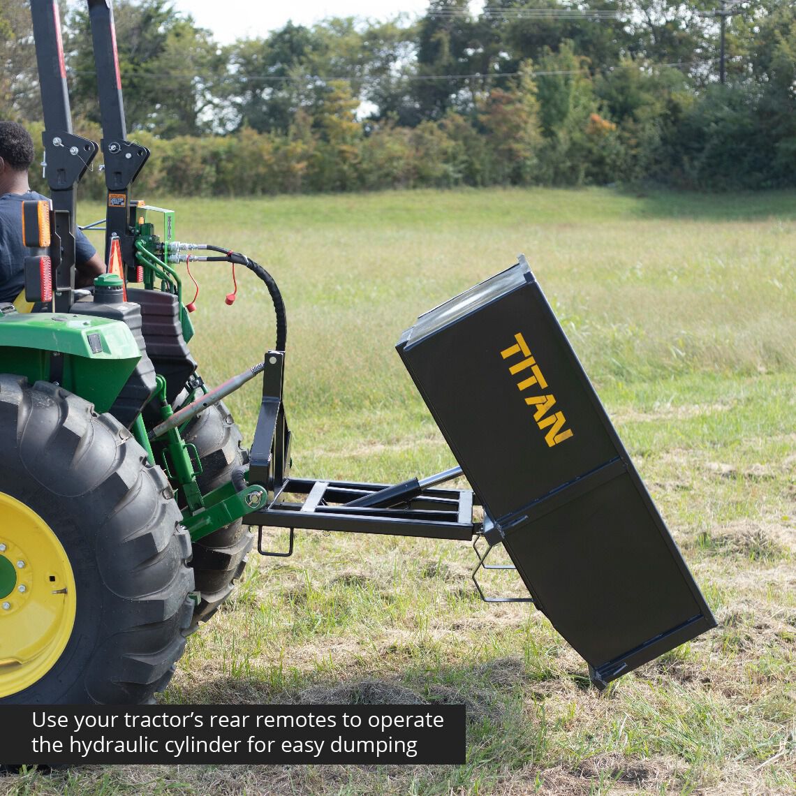 3 Point Quick Hitch Hydraulic Dump Box | 30 cu ft. - view 4