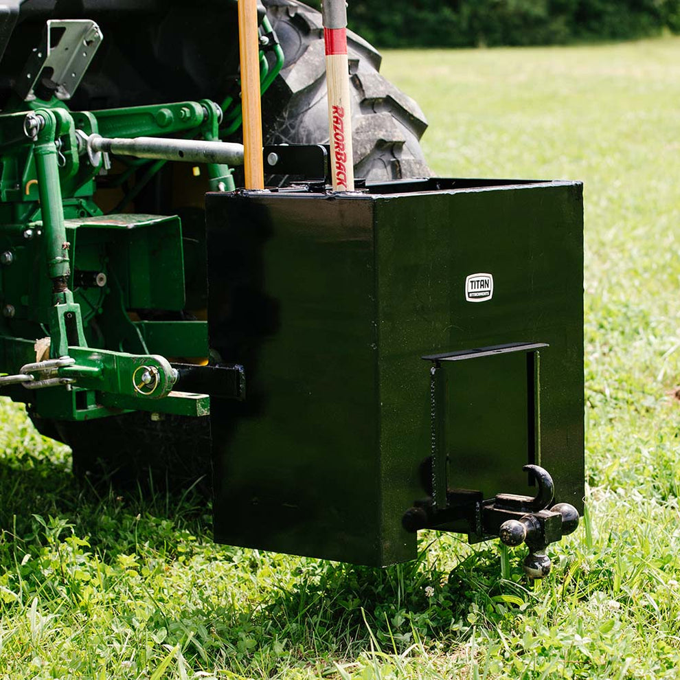 Scratch and Dent, 3 Point Black Ballast Box | Titan Attachments