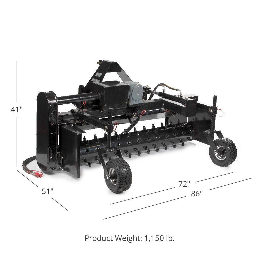 SCRATCH AND DENT - 72" Power Rake, Category 1, 3 Point - FINAL SALE - view 2